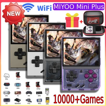 MIYOO Mini Plus V3 3,5 Tommer Bærbare Retro Håndholdte spillekonsol 10000+ Spil Med WiFi Linux System, IPS Skærm 3000mAh Batteri