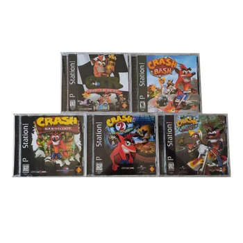 PS1 Kopi Spil Disk Crash Bandicoot Serie Låse Konsol Station 1 Retro Optisk Driver Video spillemaskine dele