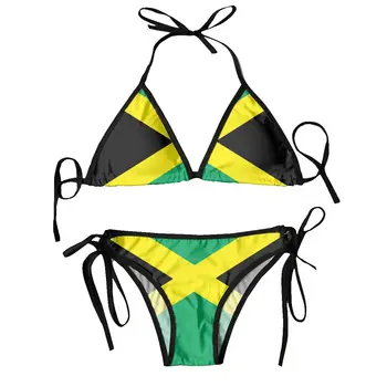 Sexet Brasilianske G-Streng Bikini Mujer Badetøj Kvinder 2023 Jamaica Flag Sommer Strandtøj