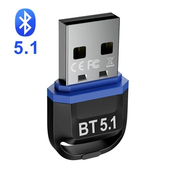 5 0 USB Bluetooth-Adapter til PC 5.0 Bluetooth Dongle 5.1 Bluetooth-Modul-Tasten for Computer BT Aptx-Receptor Audio Transmitter