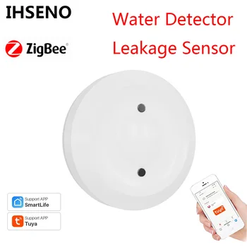 IHSENO ZigBee Kobling Vand Oversvømmelse Lækage Lækage Fordybelse Sensor Detector Overløb Vandtæt Smart Home Security Beskyttelse