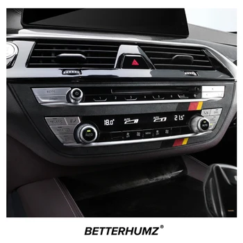 Alcantara Til BMW G30 G32 Serie 5 6GT X3 G01 Center Konsol CD-Panel Frame Trim M Performance Mærkat Bil Indvendigt Tilbehør