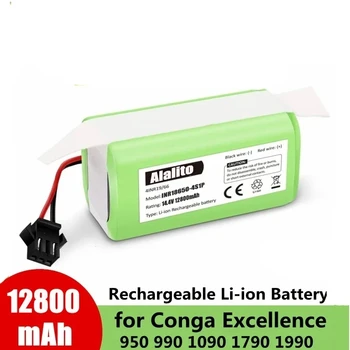 14.4V12.8Ah Li-ion batteri til Cecotec Conga Excellence 990 950 1090 Ecovacs Deebot DN621 601/605 Eufy RoboVac 35C Panda i7 V710