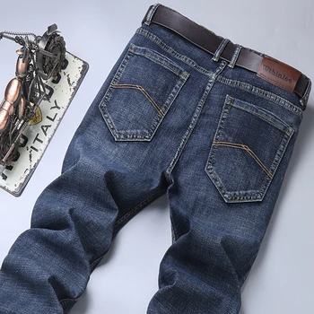 Klassisk Mærke til Mænd af Høj Kvalitet Jeans 2023 Efteråret Business Casual Løs Lige Stræk Denim Bukser Mandlige Regular Fit Bukser