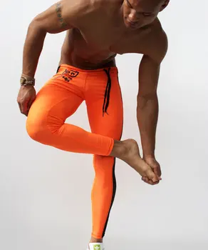 Mode Mænd er Sexede Stramme Bukser Casual Sweatpants Lav Stigning Elastisk Tynde Aktiv Bukser Kompression Styr Bunde Leggings
