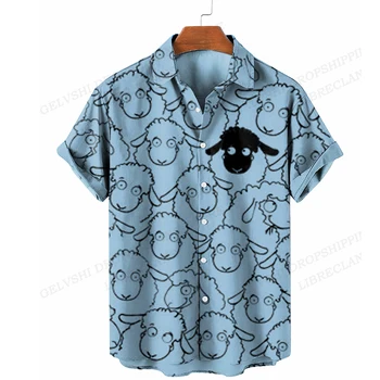 Sommeren Hawaii-Skjorter Form 3D Trykte Shirts Mænd, Kvinder Mode Shirt Stranden Bluse Mænds Kald Bluser Dyr Tøj Kat
