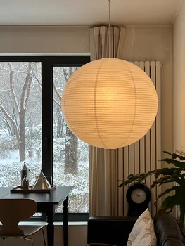 Klassisk Japansk Berømte Nordiske Enkle Hvide Papir Wabi Sabi House Apartment Hotel Dekoration Lanterne Gratis Fragt Pendel