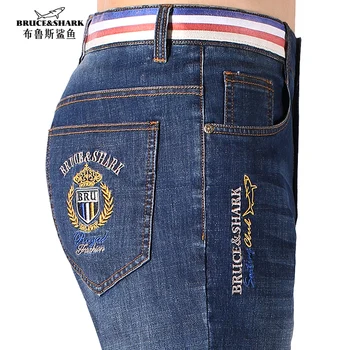 2023 Nye Sommer Mænds Jeans Strækker sig Bomuld Løs Lige Casual Mode, af Denim, Jeans til mænd bukser stor størrelse 8528 Bruce&Shark
