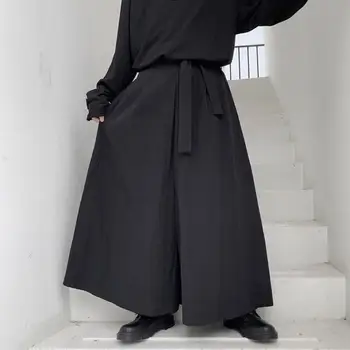 Kreative Mænd Bukser i Overstørrelse, Joggere Mørk Stil Samurai Foråret Bukser Uregelmæssige Efteråret Bukser til Daglig Slid