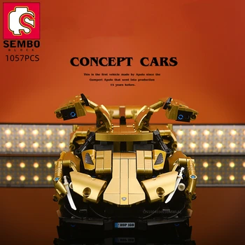 SEMBO 1057PCS RC Super Bil Fjernbetjening Racing Bil byggesten App-Kontrolleret Hyper Bil, sportsvogn Mursten DIY Gaver Legetøj