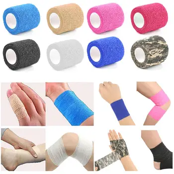 4,5 m Farverige Sport Selvklæbende Elastisk Bandage Wrap Tape For Knæ Støtte Puder Finger Ankel Palm Skulder Sport Sikkerhed
