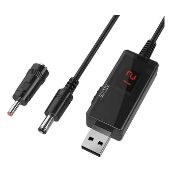 USB-Boost-Konverter DC 5V til 9V, 12V USB-Trin-op-Konverter Kabel + 3.5x1.35mm Connecter Til Strømforsyning/Oplader/Power Converter