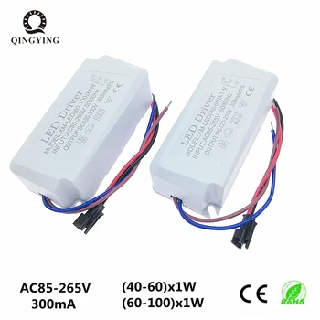 1stk AC85-265V Power Supply 40-100W 300mA 40W Led Driver 50W 60W 70W 80W 90 W 100 W Adapter Contant Nuværende Belysning Transformer