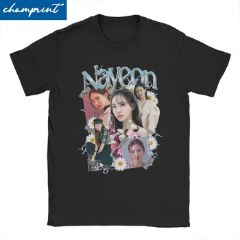 To gange Nayeon T-Shirt Mænd, Kvinder, 100% Bomuld Mode til mænd T-Shirts Crewneck Kpop koreanske Tees Korte Ærmer Tøj Trykt