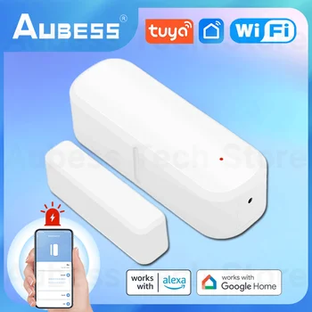 AUBESS Tuya Smart WiFi Dør Sensor Smart Dør Åben/Lukket Detektorer WiFi Vindue Sensor For Intelligent Liv APP Sikkerhed Beskyttelse