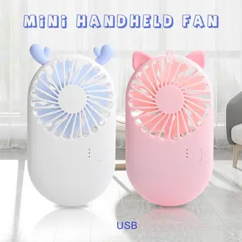 Søde Bærbare Mini Fan Håndholdte USB-Opladelige Desktop-Fans 3 Mode Justerbar Sommeren Køler Til Udendørs rejsebureau