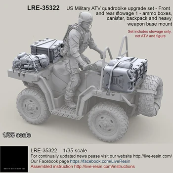 1/35 AMERIKANSKE Militær ATV quadrobike opgradere set - Våben, Harpiks Model soldat GK, Usamlet og umalet kit