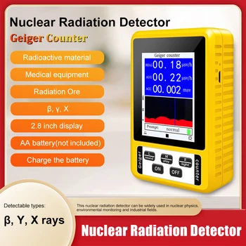 Nye BR-9C XR-3 Nucleaire strålingsdetektor 2-I-1 Emf Tester Geigerteller Kleur Scherm Persoonlijke Dosimeter Marmer detectoren