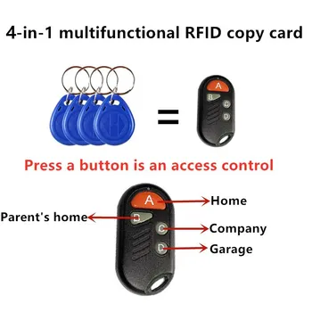 1Pc RFID Flere Håndsender 4 eller 5 i 1 125khz T5577 EM-ID Skrivbar IC 13,56 Mhz 1k S50 UID Udskiftelige Kort Tag