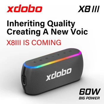 Xdobo Nye Ankomst 60w X8III Trådløs Bluetooth Højttaler Udendørs Hænder-gratis Bærbare Subwoofer med RGB-Lys