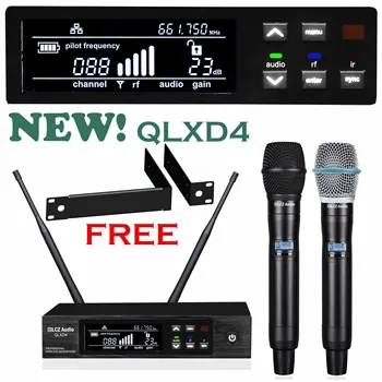 LCZ QLXD KSM9 Beta87a Professionel Fase Microfone 100-CH UHF Microfono 640-690MHz QLXD4 19