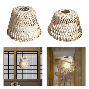Bambus Hængende Pendel Lampeskærm Lampe Form Loft Lys Armatur, Dæksel til Stue, Soveværelse Hotel, Restaurant og Køkken