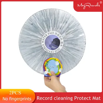 2022 Nye Design 2STK LP vinylplade Pick-up-Clip Optage Rengøring Beskyttelse Mat Uden Fingeraftryk Beskytte Vinyl Skive Cleanin