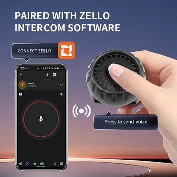 Trådløs Bluetooth-TOT-Walkie Talkie Knappen Justerbar Rem Controller til IOS Android-Telefon Zello Push-to-Talk-Knap