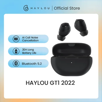 HAYLOU GT1 2022 TWS Øretelefoner Dual-master-Chip, Bluetooth 5.2 Hovedtelefoner, Trådløse Hovedtelefoner, 20H Batteriets Levetid SBC/AAC-Lyd-Codec