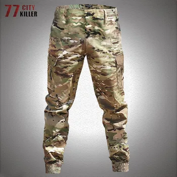 Camouflage Taktiske Bukser Mænd Multi-lomme Vandtæt Fragt Jogger Bukser Herre Eu-størrelse Militær Kamp Army Bukser Droppshipping