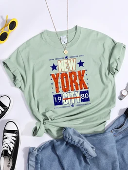 Urban Street New York City Etableret I 1980 T-Shirts Afgørende Tee Toppe Tendens Sommeren Looset-Shirts Til Alle-Matchwomen T-Shirt