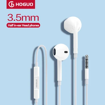 Hoguo Hovedtelefoner Med Indbygget Mikrofon-3,5 mm In-Ear Headset Til Android
