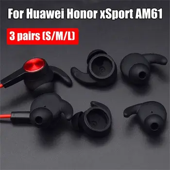 3Pairs Udskiftning Høretelefoner, Earbuds Tips Silikone Cover Øreoliven til Huawei Honor xSport AM61 Bluetooth Hovedtelefon Øretelefoner Omfatter