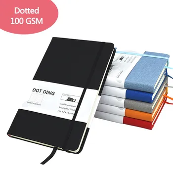 A5 Stiplede Notebooks Lærred Hårdt Cover 100 GSM inderlomme Tidsskrifter Dagbog koreanske Kontorartikler, skoleartikler til Studerende