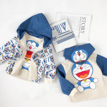 Børnetøj Foråret Efteråret Piger' Frakke Kids Jakke Børn koreansk Stil Hætteklædte jakke til Baby Piger vindjakke 2-8 år