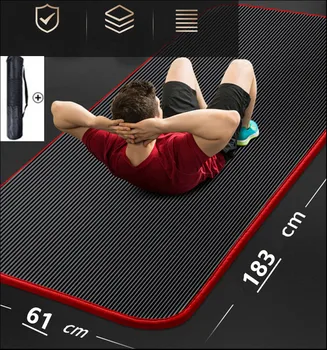 183*61*1 cm Ekstra Tyk yoga måtten skridsikker Yoga Måtter Til Trænings-og Smagløs Pilates Fitness Motion Puder med Bandager