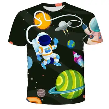 Universet Planet Plads Galaxy 3D-T-shirt til Drenge og Piger, Børn T-shirt 3D-Print Stjerne Himmel Cool t-Shirts Boy Girl Fashion Streetwear