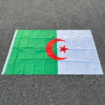 aerlxemrbrae flag 90*150 cm Algeriet Flag-Polyester Flag 5*3 M Høj Kvalitet
