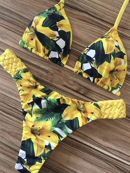 Sexet Blomster Print Bikini 2023 Mode Sommeren badende badedragt Bandage Badedragt Kvinder Halter Bikini Sæt To-piece Suit Ny
