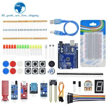 Basic Starter Kit til Arduino Uno Sæt R3 DIY Kit - R3 Bord / Breadboard + Retail Box