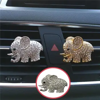 Søde Elefant Rhinestones Bil Luftskrue Freshener Parfume Klip Diffuser Indretning