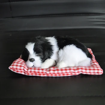 ABS Bløde Hunde Bil Ornament, Dekoration Simulering Sovende Hund Legetøj Automotive Dashboard Indretning Ornament Søde Auto Tilbehør til Bilen