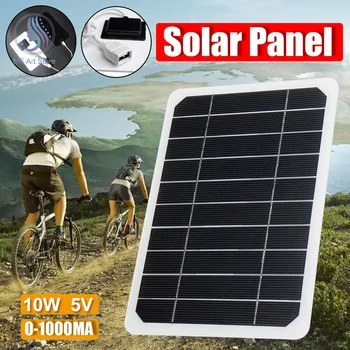 10W Bærbare DIY Solar Panel 5V Batteri Celle Solar Oplader Modul Energi Offentlig Vandretur Fiskeri Lommelygte Plade til Mobiltelefon