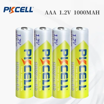 PKCELL 2/4stk AAA-Batteri 1,2 V Ni-MH AAA Genopladelige Batterier 1000MAH 3A AAA batteri lommelygte