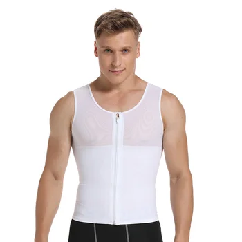 Mænds Stærk Komprimering Shirt til at Skjule Gynækomasti Organ Shaperen Brystet Slankende Body Shaper passer Undertrøje Slank Corset For Mænd