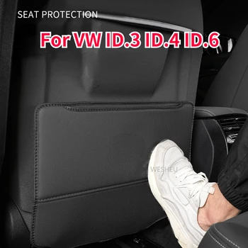 Anti-Barn-Kick Pad for VW-ID.4X ID4 Crozz ID.6X ID6 Crozz ID.3 Bagsædet Protector Dækker Seat Back Protector Læder Interiør