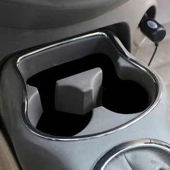 ABS Chrome Front Vand Cup Panel Trim Klistermærke til Nissan Sunny N17 Versa 2014-2017 kopholder Dækning af Klistermærker