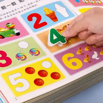 2-6 år gamle børn er puzzle klistermærker tegnefilm søde klistermærker børns Oplysning puslespil tidlig uddannelse klistermærker bog