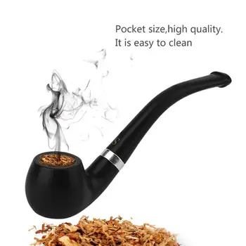 110mm Sort Træ Buede Vintage Husstand Merchandises Rygning Tilbehør Cigar Cigaret Piber Tobak Rør