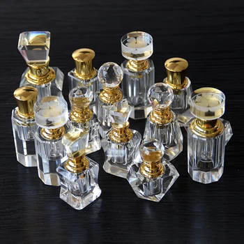 Vintage Crystal Æterisk Olie Flaske 1-3ml Tomme Genpåfyldelige Parfume dråbeflasken Bil Parfume Flaske Gave Crystal Udsmykning
